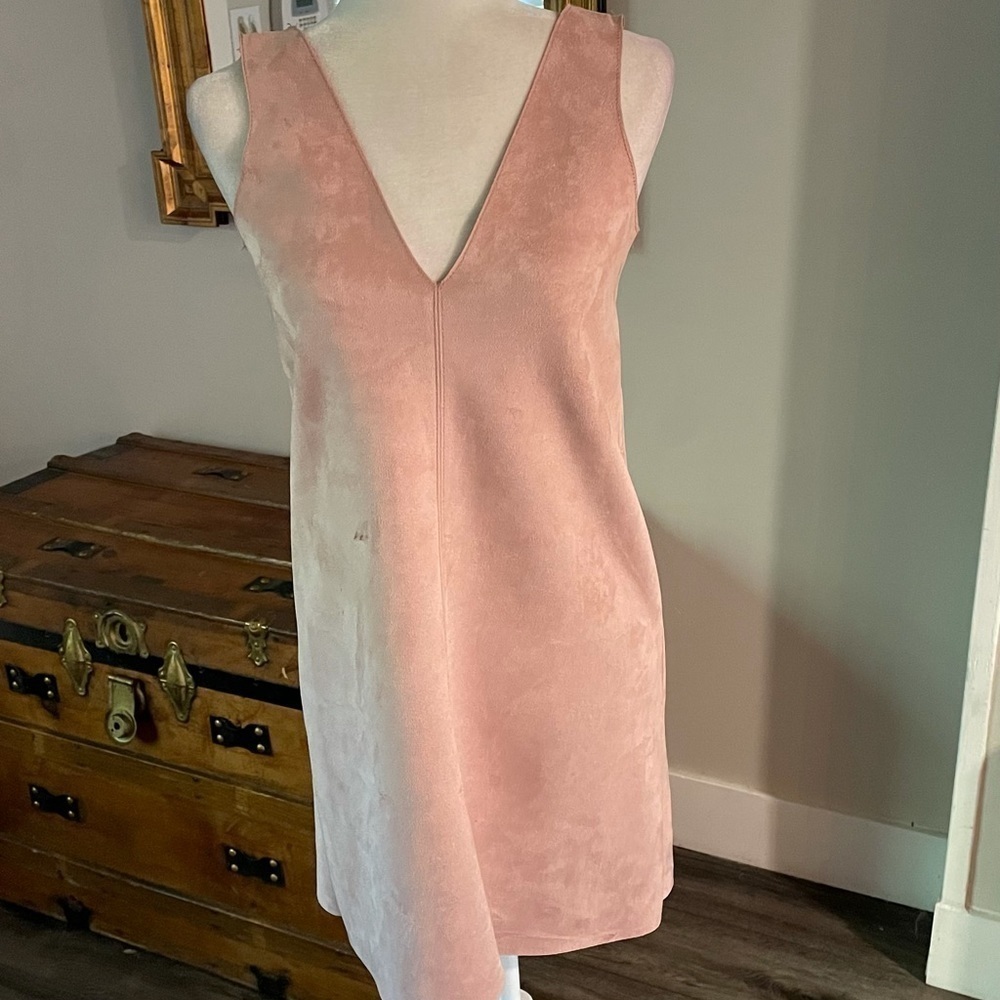NWT Zara suede dress pink